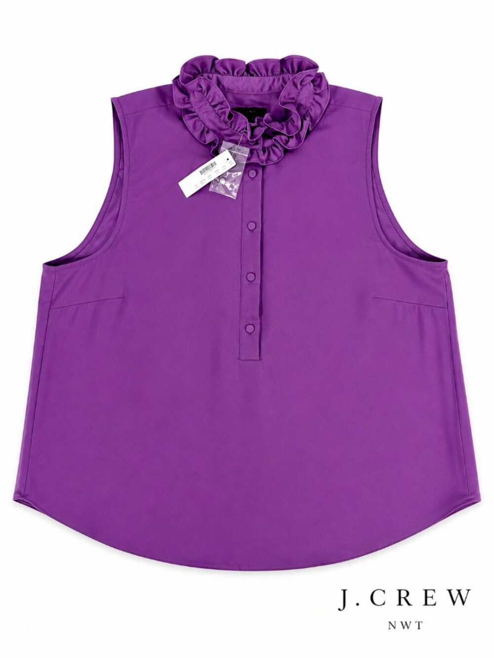 J.Crew Wisteria Ruffle Neck Blouse NWT XXL